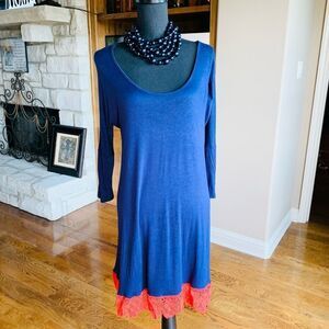 𝅺J&M Clothing Blue Dress‎